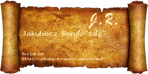 Jakubecz Renátó névjegykártya
