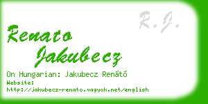 renato jakubecz business card